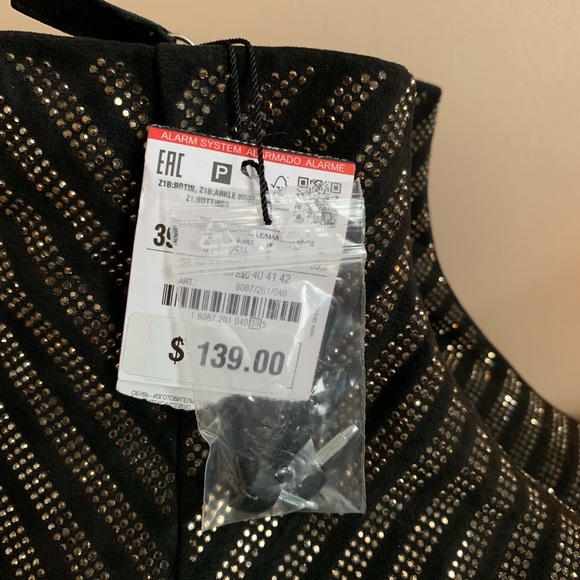 Worn twice no tags Zara Black Leather Boot I used them twice like new , not new - Picture 3 of 7